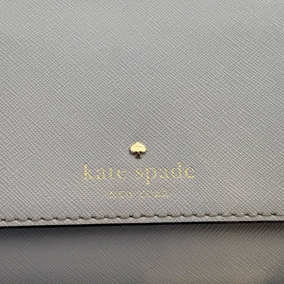KATE SPADE grey crossbody with removable strap clutch - Picture 8 of 14